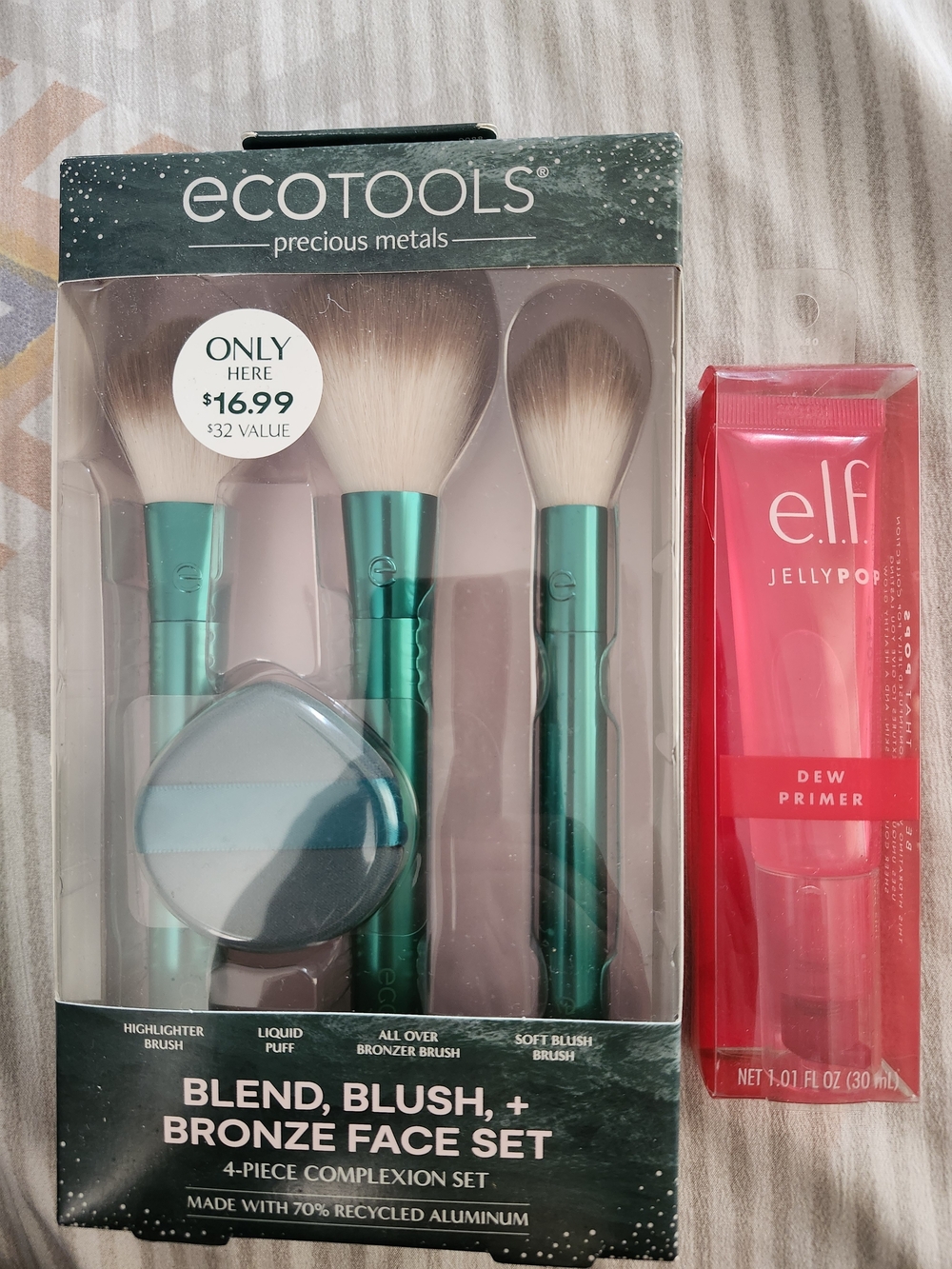 EcoTools Precious Metals Face Brush Set - ELF Jellypop Primer( Out Of Stock)